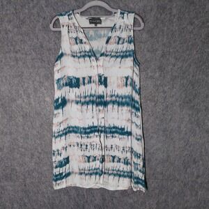 Michael Stars Dress S Tie Dye Sleeveless lightweight‎ coastal nautical Artsy